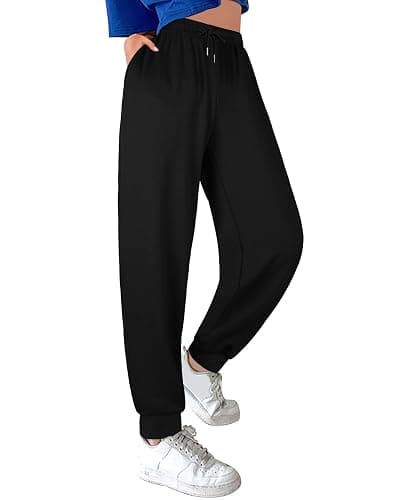 ASIMOON Sweatpants Women with Pockets Loose Lightweight Stretch Yoga Lounge Pants Comfy Drawstring Workout Jogging Pants - Image 1