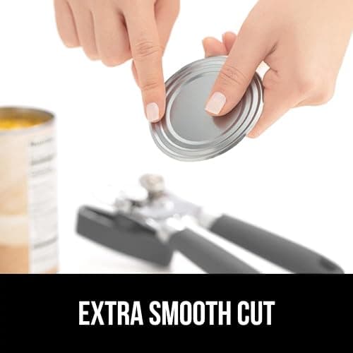 GORILLA GRIP Heavy Duty Stainless Steel Smooth Edge Manual Can Opener and Bottle Openers, Soft Comfortable Handle, Oversized Handheld Turn Knob, US Designed Multifunctional Kitchen Tool, Gray thumbnail 7