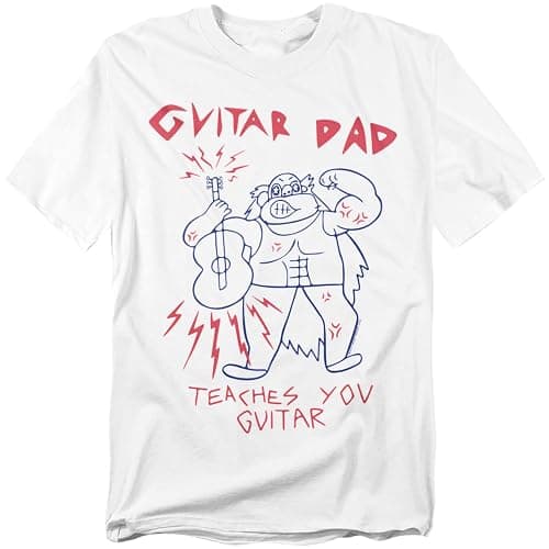 Popfunk Steven Universe Guitar Dad Cartoon Network T-Shirt (White) - Image 1