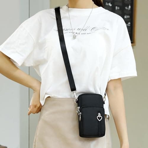 JANKS Small Crossbody Bag for Women - Mini Phone Purses with Crossbody Strap and Wallet - Nylon Arm Bag thumbnail 2