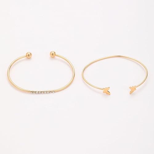 5 PCS Gold Bow Bracelets Set for Women, Elegant Butterfly and Pearl Accented Layered Bracelet Set - Delicate Fashion Jewelry thumbnail 4