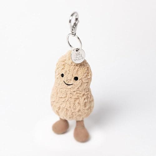 Jellycat Amuseables Peanut Bag Charm, 4.5 inches - Food Plush Keychain - Great Gift Idea thumbnail 4