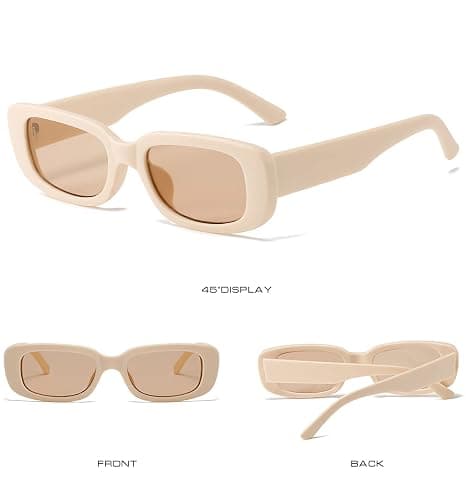 KUGUAOK Retro Rectangle Sunglasses Women and Men Vintage Small Square Sun Glasses UV Protection Glasse thumbnail 5
