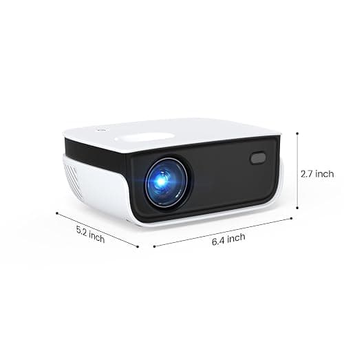 Mini Projector, NICPOW Upgrade Portable Outdoor Movie Projector, 1080P and 200" Supported Small Projector Compatible with TV Stick, Phone, PS5, HDMI, USB for Home, Bedroom, Gaming, Outdoor Use thumbnail 7
