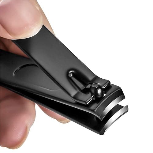 Nail Clippers Set, Sharp Stainless Steel Fingernail Clipper & Toenail Clippers, Black Nail Cutter, Large and Small 2 Piece Set. thumbnail 2