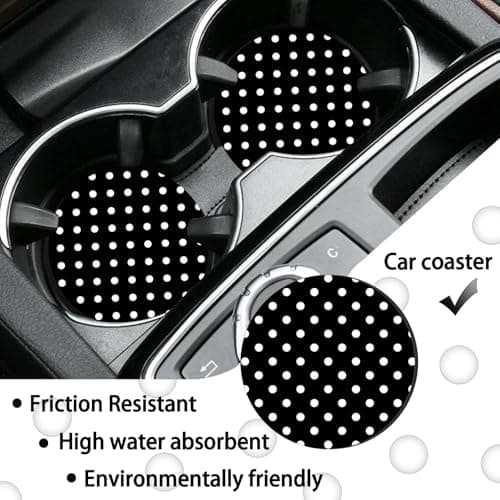Polka Dots License Plate Frames，Polka dots Car Accessories for Women and Men ，Cute License Plate，Aluminum License Plate Frame Fits Standard US Vehicles Size 12.2 x 6 Inch (Black-Polka dots) thumbnail 3