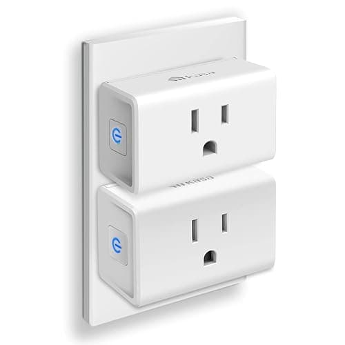 Kasa Smart Plug Ultra Mini 15A, Smart Home Wi-Fi Outlet Works with Alexa, Google Home & IFTTT, No Hub Required, UL Certified, 2.4G WiFi Only, 2 Count (Pack of 1)(EP10P2) , White - Image 1