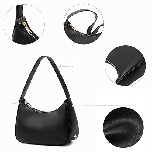 CYHTWSDJ Shoulder Bags for Women, Cute Hobo Tote Handbag Mini Clutch Purse with Zipper Closure thumbnail 7