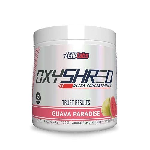 EHPlabs OxyShred Thermogenic Pre Workout Powder & Shredding Supplement - Preworkout for Men & Women, Sugar Free Energy Powder with 150mg of Caffeine - Guava Paradise, 60 Servings - Image 1