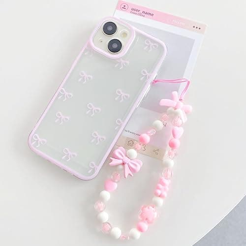 Ribbon Bowknot Case for iPhone SE 2022/2020,Pink Bows Phone Case for iPhone 8/7 Cute Bow Cases Clear Soft TPU Protective Cover for Women & Girls, (Pink,iPhone 7/8/SE) - Pink - iPhone 7/8/SE thumbnail 3