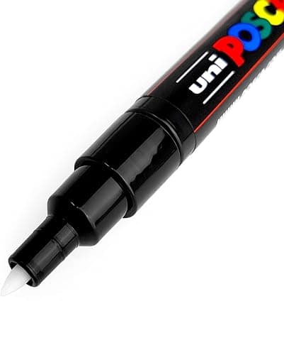 Posca - Ultra Fine to Fine Paint Marker Pens Set - PC-1MR, PC-1M, PC-3M - Black Ink - Pack of 3 thumbnail 5