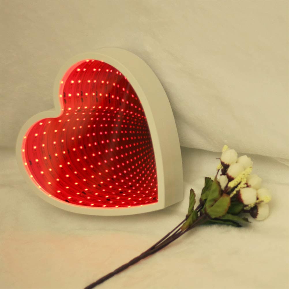 Tunnel Light 3D Mirror Light Cute Heart Wall Decor Lights for Christmas Party Room Wedding Decor thumbnail 3