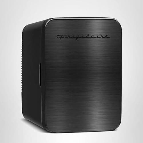 Frigidaire Mini Personal Fridge Cooler, Countertop, Holds Up to 10L/15 Cans, Brushed Black Stainless Rugged Design, Portable for Skincare, Makeup, Car, Office, Bedroom, Dorm Room, or Cabin thumbnail 8