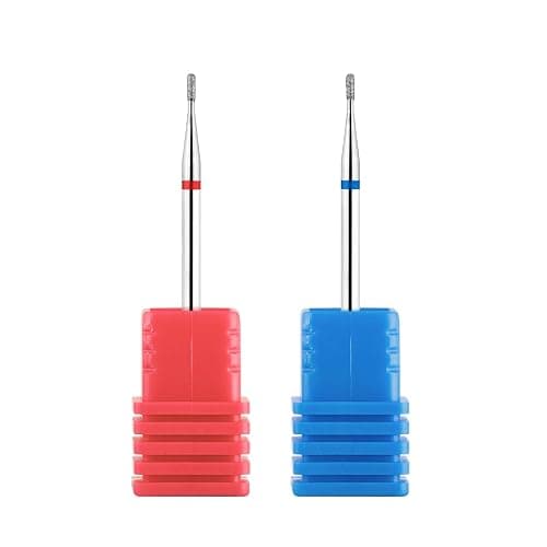 Acycoin2A 2pcs Round Tapered Cuticle Clean Nail Drill Bit (I) thumbnail 2