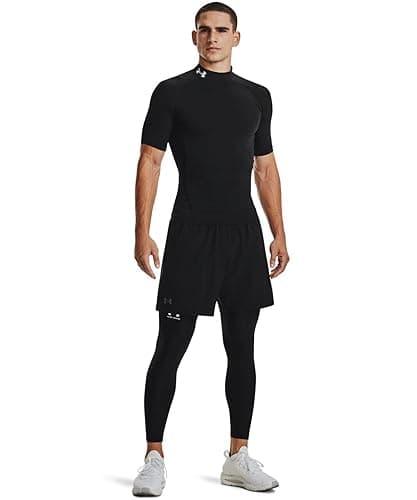 Under Armour Mens HeatGear Armour Comp Mock Short Sleeve T-Shirt thumbnail 3