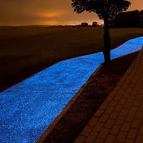 Opps 100 Pcs Glow in The Dark Garden Pebbles for Walkways and Decor in Blue thumbnail 5