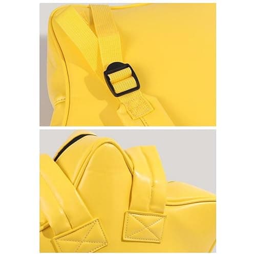 Vobomo Yellow Star Kawaii Backpack PU Leather Ita Bag Backpack Y2k Shoulder Bag Aesthetic Cute Backpack (Yellow) thumbnail 7