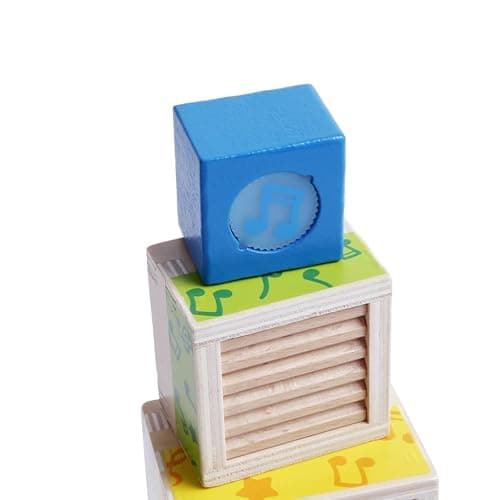 Hape Stacking Music Set | Colorful 6 Piece Musical Box Toy, Wooden Set for Kids 18 Months+ thumbnail 8