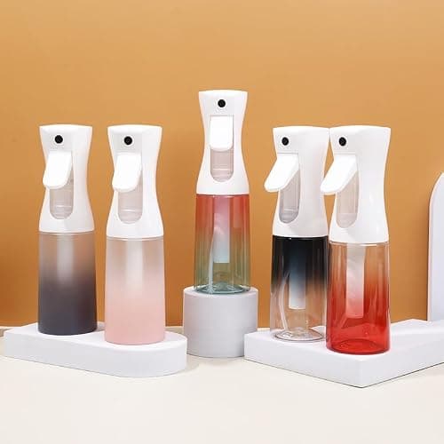 ZALUJMUS Ultra Fine Mist Spray Bottle, 200ml Continuous Sprayer, Plastic Reusable Container for Hair, for Hair, Cleaning, Gardening (Gradient Pink) thumbnail 3