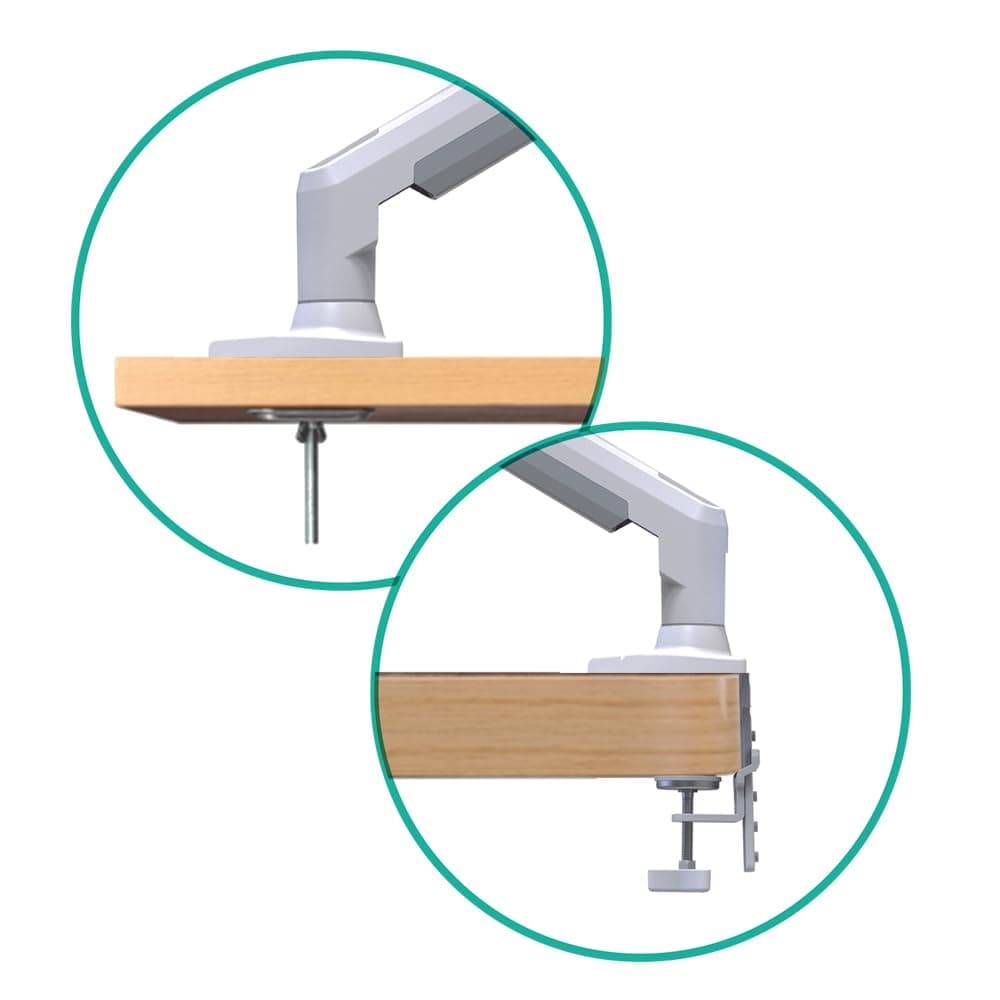 Suporte Articulado de Mesa com Pistão a Gás para Monitores de 17' a 35' Branco - F80W ELG thumbnail 7