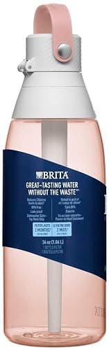Brita Insulated Filtered Water Bottle with Straw, Reusable, Christmas Gift and Stocking Stuffer For Men and Women, BPA Free Plastic, Blush, 26 Ounce thumbnail 10