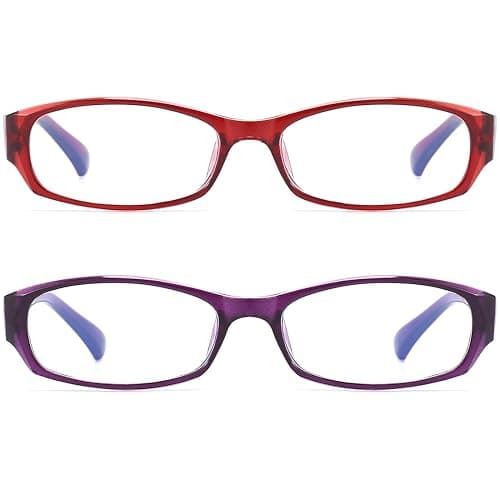 RaoOG Blue Light Blocking Glasses for Womens - 2 Pairs Lightweight Computer Eyeglass Anti-blue Glare Blue Screen Quality Glasses thumbnail 7