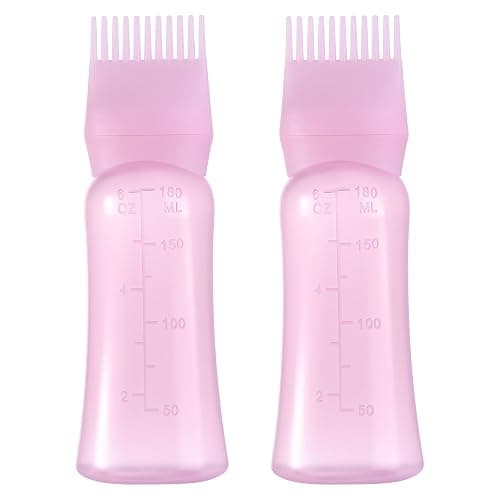 Root Comb Applicator Bottle 180ml Hair Oil Applicator for Hair Dye, Hair Oiler Comb Bottle with Graduated Scale - Image 1