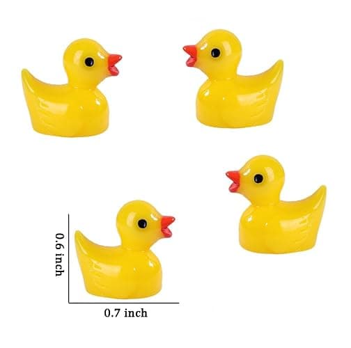 Pcxino 400 pcs Mini Resin Duck Bulk Tiny Duck Figures for Micro Fairy Garden Landscape Aquarium Decor (Yellow) thumbnail 2