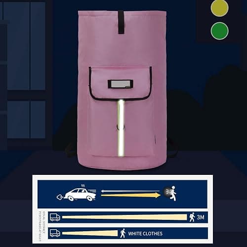 SUOVOCK laundry bag backpack,extra-large heavy duty laundry bags,laundry backpack for college students,drawstring closure (Light Pink Laundry Bag) thumbnail 6