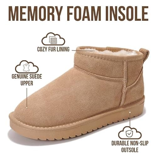 Project Cloud 100% Genuine Leather Ankle Boots for Women - Water Resistant with Memory Foam Insole Winter Boots for Women - Trending Shoes & Comfortable Women's Ankle Boots (Hippy) thumbnail 3