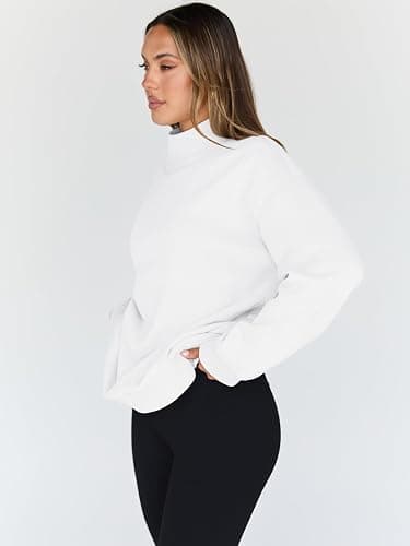 Trendy Queen Womens Oversized Sweatshirts Turtleneck Pullover Long Sleeve Hoodies Tops Fall Fashion Outfits 2025 Clothes thumbnail 3