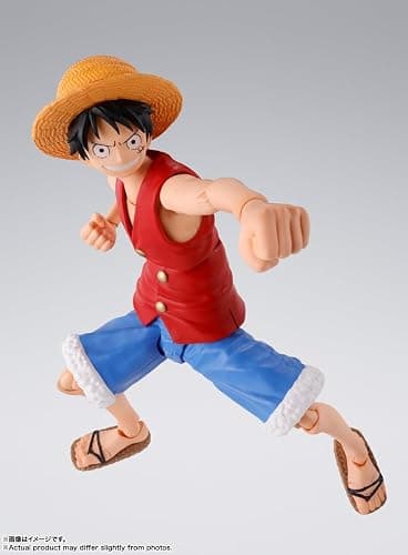 TAMASHII NATIONS - One Piece - Monkey D. Luffy -Romance Dawn- S.H.Figuarts Action Figure | One Piece 6 Inch Action Figure S.H. Figuarts - Monkey D Luffy Romance Dawn thumbnail 3