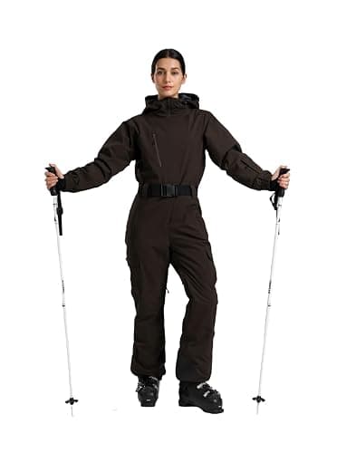 GSOU SNOW Womens Ski Suit One Piece Snow Suits Onesie Ski Jumpsuits Waterproof Ski Outfits Regular Fit Insulated Windproof thumbnail 3