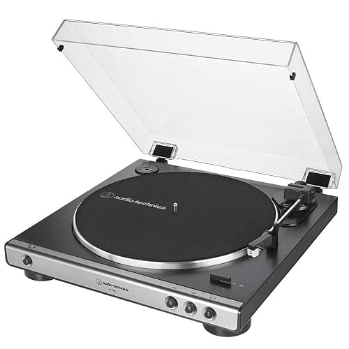 Audio-Technica AT-LP60X-GM Fully Automatic Belt-Drive Stereo Turntable, Gunmetal/Black, Hi-Fi, 2 Speed, Dust Cover, Anti-Resonance, Die-Cast Aluminum Platter thumbnail 2