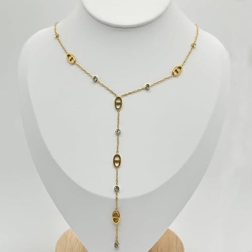 Générique Collier LONG MAILLE MARINE Collier y Acier Inoxydable Sautoir Plongeante Femme Collier Femme Acier Inoxydable Maille Marine Long En Y Pour Soirée thumbnail 6
