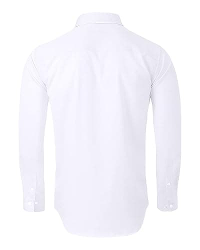 Alimens & Gentle Men's Dress Shirts Long Sleeve Wrinkle-Free Stretch Shirts Solid Formal Button Down Shirt with Pocket thumbnail 2