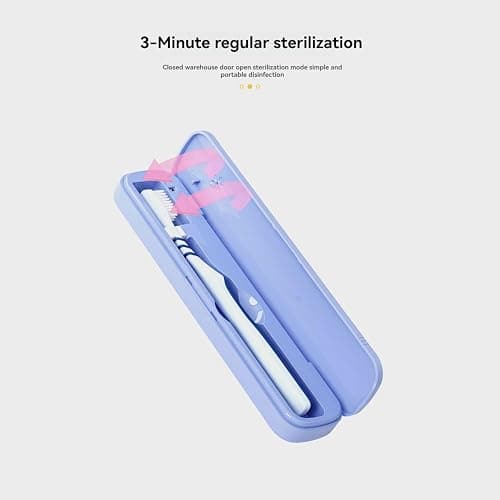ZL-34L Portable Toothbrush Steriliser Toothbrush Steriliser Box Toothbrush Degerminator Steriliser Battery Powered ligent Toothbrush Steriliser C + A Lamps Ships Without Battery Pink thumbnail 6