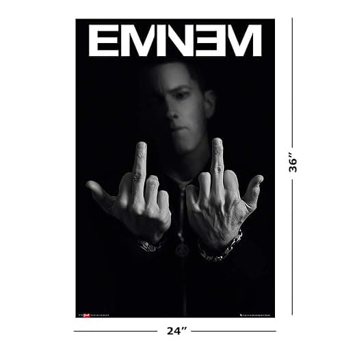 POSTER STOP ONLINE Eminem - Music/Personality Poster (Fingers/Flipping The Bird) (Size 24" x 36") thumbnail 2