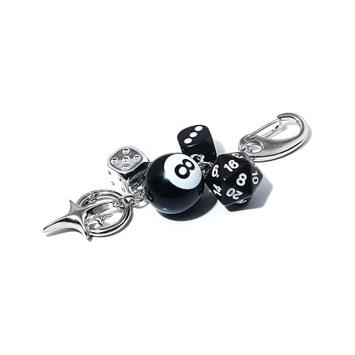 YURAOER Lucky Dice Cherry Magic 8 Ball Keychain Billiard Ball Star Cherry Bags Charms Cute Y2k Keychain for Women Men thumbnail 2