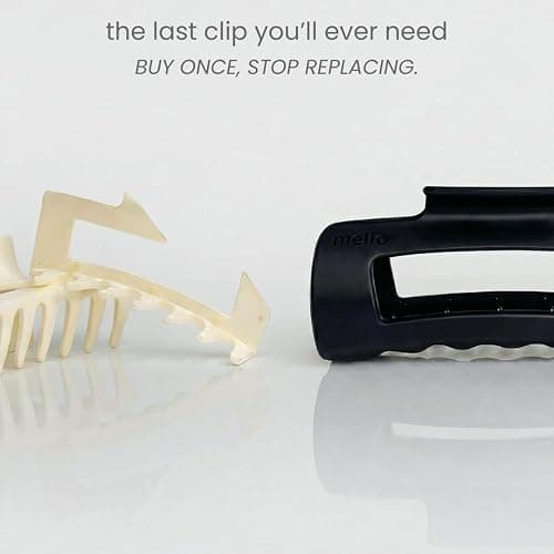 Mello Hair Claw Clip – Flexible Hair Clip for All Hair Types, Durable Strong Hold, Non-Slip Matte Finish, Claw Clips for Girls & Women, Perfect for Everyday Hair Styling, Made in Korea (Black) thumbnail 5