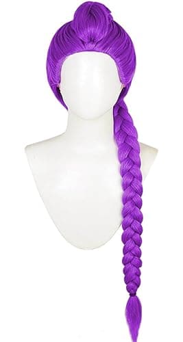 Topcosplay 24 inch Girls Long Purple Braid Cosplay Wig Halloween Party Costume Wig thumbnail 4