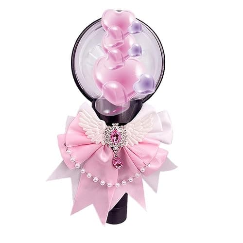 Lightstick Decoration Set Including A Cute Fluffy Cartoon Light Stcik Covers, A K-pop Ribbon Bow Tie Intended for Concert Accessories （pink） thumbnail 5