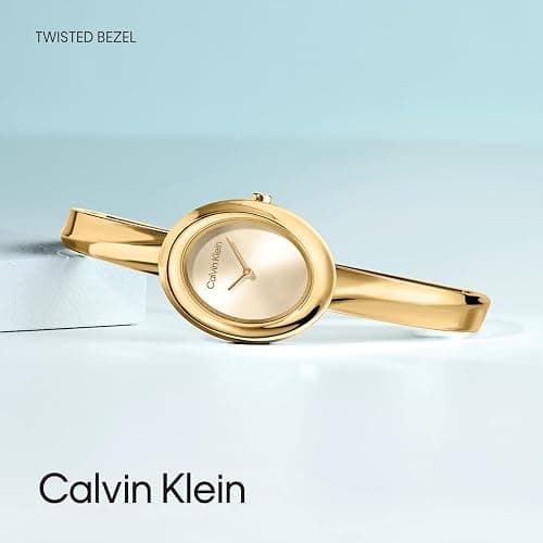 Calvin Klein Women's Twisted Bezel - 24mm 2H Quartz Watch - Adjustable Stainless Steel Bangle - Water Resistance 30 Meters – Premium Fashion for All Occasions - Gift for Her thumbnail 5