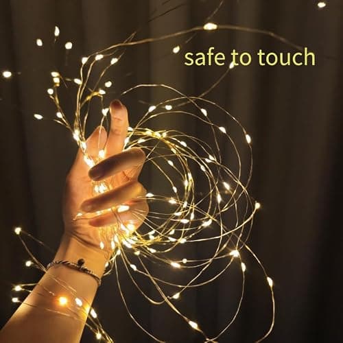 300LED Fairy Curtain Lights, 9.8x9.8Ft Warm White USB Plug in 8 Modes & Timer Christmas String Hanging Lights with Remote for Bedroom Indoor Outdoor Weddings Party Wall Decorations(Warm White) thumbnail 9