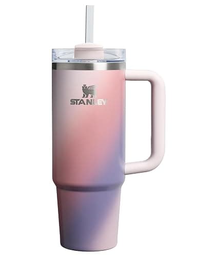STANLEY Quencher H2.0 Tumbler with Handle and Straw 30 oz | Flowstate 3-Position Lid | Cup Holder Compatible for Travel | Insulated Stainless Steel Cup | BPA-Free | Dawn Spiral - Image 1