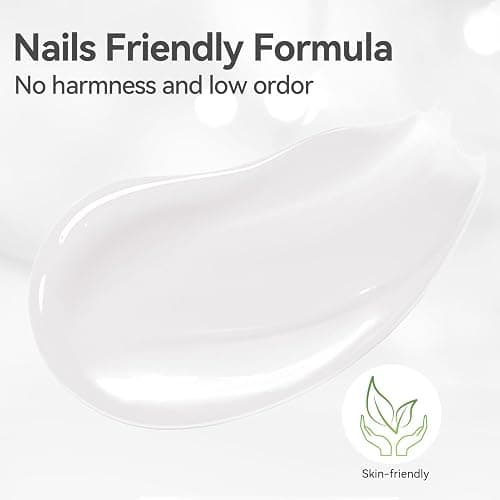BORN PRETTY Builder Gel for Nails, 8-in-1 Milky White Clear Builder Nail Gel for Nail Apex and Gel Extension Strengthener, Nail GLue Gel Hard Gel Base Rhinestone Nail Glue Gel in a Bottle 15ml thumbnail 7