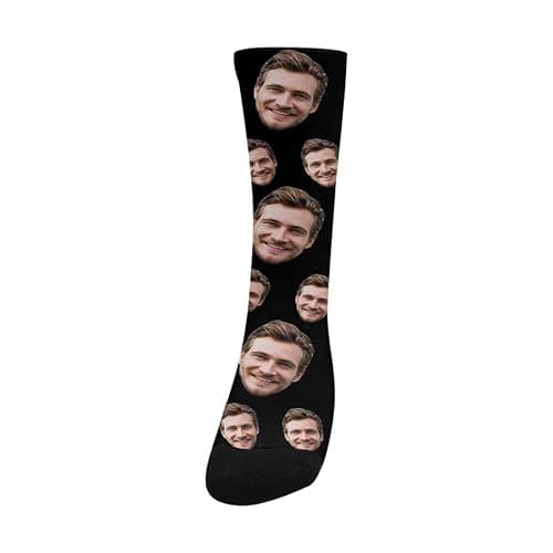 Custom Face Socks with Picture, Personalized Customized Funny Sock for Men Dad Family Father's Day thumbnail 3