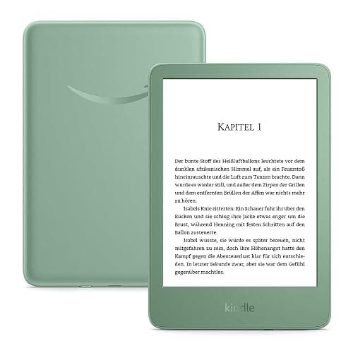 Amazon Kindle (16 GB) – Der leichteste und kompakteste Kindle, mit blendfreiem Bildschirm, schnellerem Umblättern, anpassbarem Frontlicht – ohne Werbung – matchagrün + Kindle Unlimited - Image 1