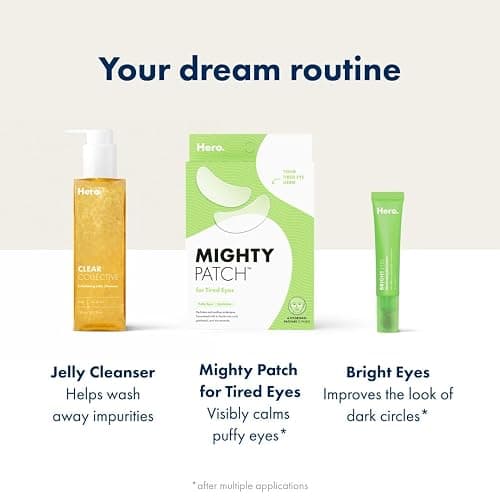 Mighty Patch HERO COSMETICS for Tired Eyes Patches - Soothing Hydrogel Patches - Awakens and Visibly De-puffs Undereyes with Multiple Applications (6 Count) (Pack of 2) thumbnail 8