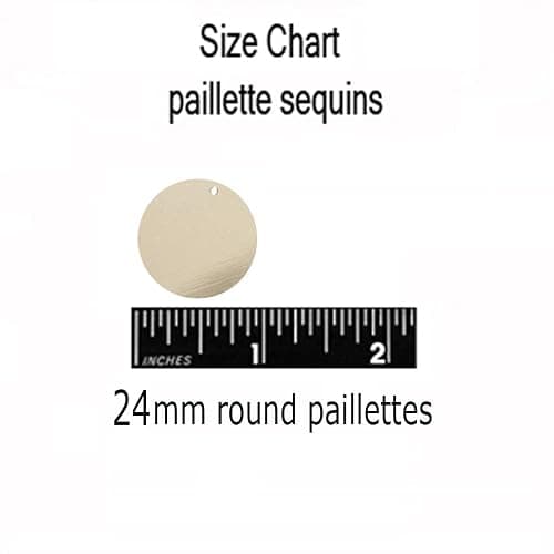 24mm (1") Flat Round SEQUIN PAILLETTES ~ Teal Turquoise Metallic Premium ~ Loose sequins for embroidery, bridal, applique, arts, crafts, and embellishment. thumbnail 2
